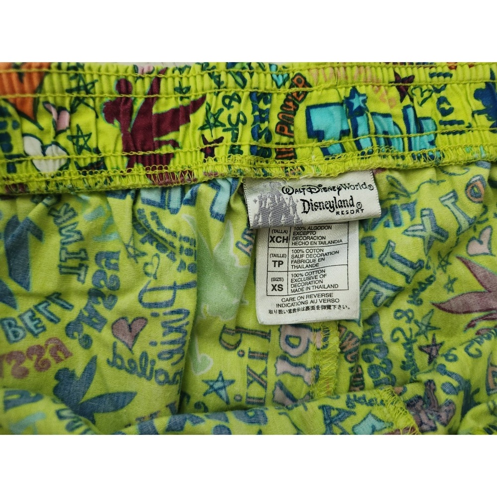 Disney Disneyland Resort Tinker Bell Pajama Pants Women's XS Green All Over... - Picture 5 of 6